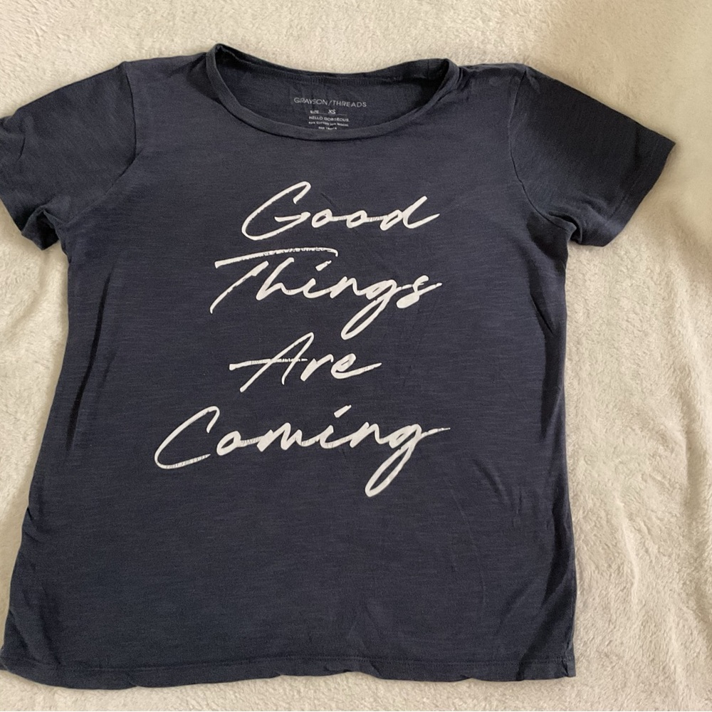 Grayson Threads Blue and White Short Sleeve Tee